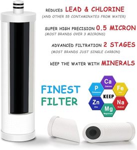 Reemplazo de filtro de agua Cartucho de filtro de 0,5 micras Cartucho de filtro CTO de carbono para sistema de fregadero de ósmosis inversa - Product Image 3