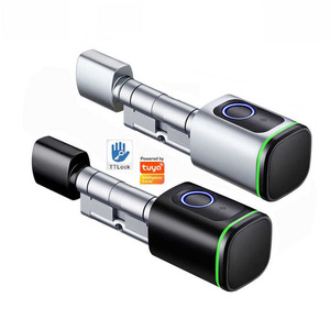 High Standard Smart Cylinder with TTlock Tuya <strong>Blue</strong> Tooth APP Adjustable Cylinder Size Electronic Password Card <strong>Key</strong> Smart <strong>Lock</strong> - Product Image 1