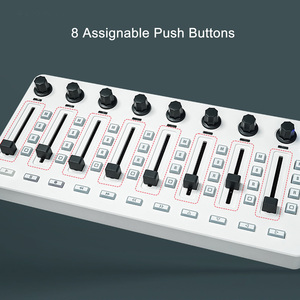 Mezclador de controlador MIDI 8 Botones 43 teclas de control 8 perillas USB BT Consola de mezcla MIDI - Product Image 2