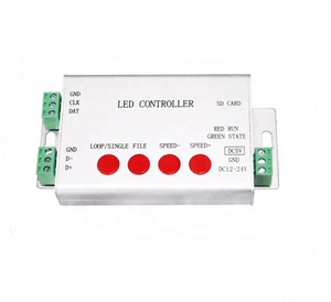 H801SB LEDBuild бесплатное программное обеспечение SD Card Play Pixel LED Strip контроллер Полноцветный Программируемый полосный пиксельный светодиодный контроллер - Product Image 1