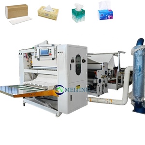 Semi-automatic <strong>V</strong> shape sanitary facial tissue paper <strong>interfolded</strong> machine with perfume - Product Image 1