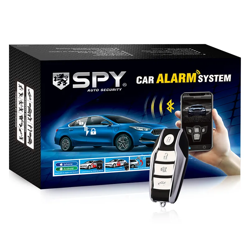 SPY Sistema de alarma de coche inteligente universal bt de control remoto de alarma de seguridad de coche unidireccional