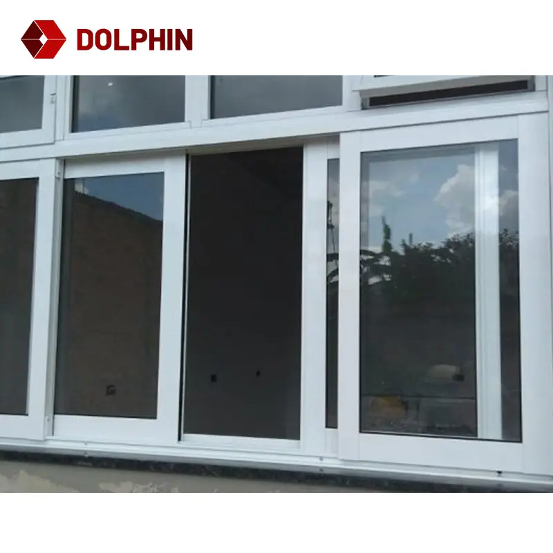 Porte coulissante en alliage d'aluminium, pour fenêtre coulissante, se fixe, en acier inoxydable, 1 pièce