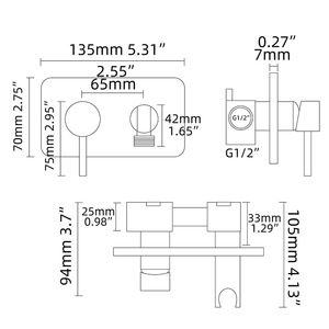 Modern Brass <strong>Bidet</strong> Spray Shower Set Easy-to-<strong>Use</strong> Toilet Flusher and Bathroom Hand Holder for Apartment and Hotel Toilet Cleaning - Product Image 5