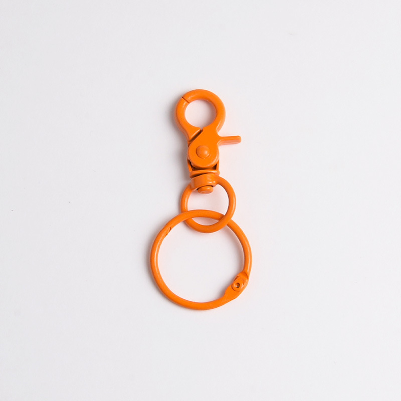 Circlip 3cm à boucle chien orange