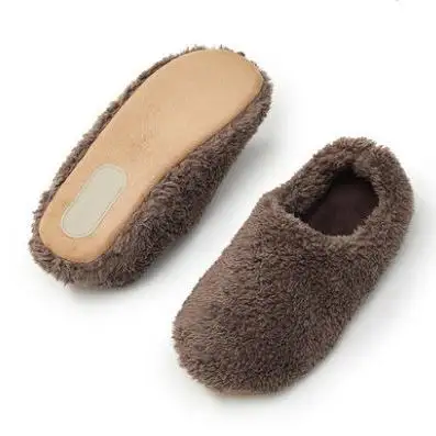 INS Hot Excellent Plush Warm Fur Cotton Slippers Unisex Winter Room Shoes Men's Fluffy Lightweight Washable Slippers