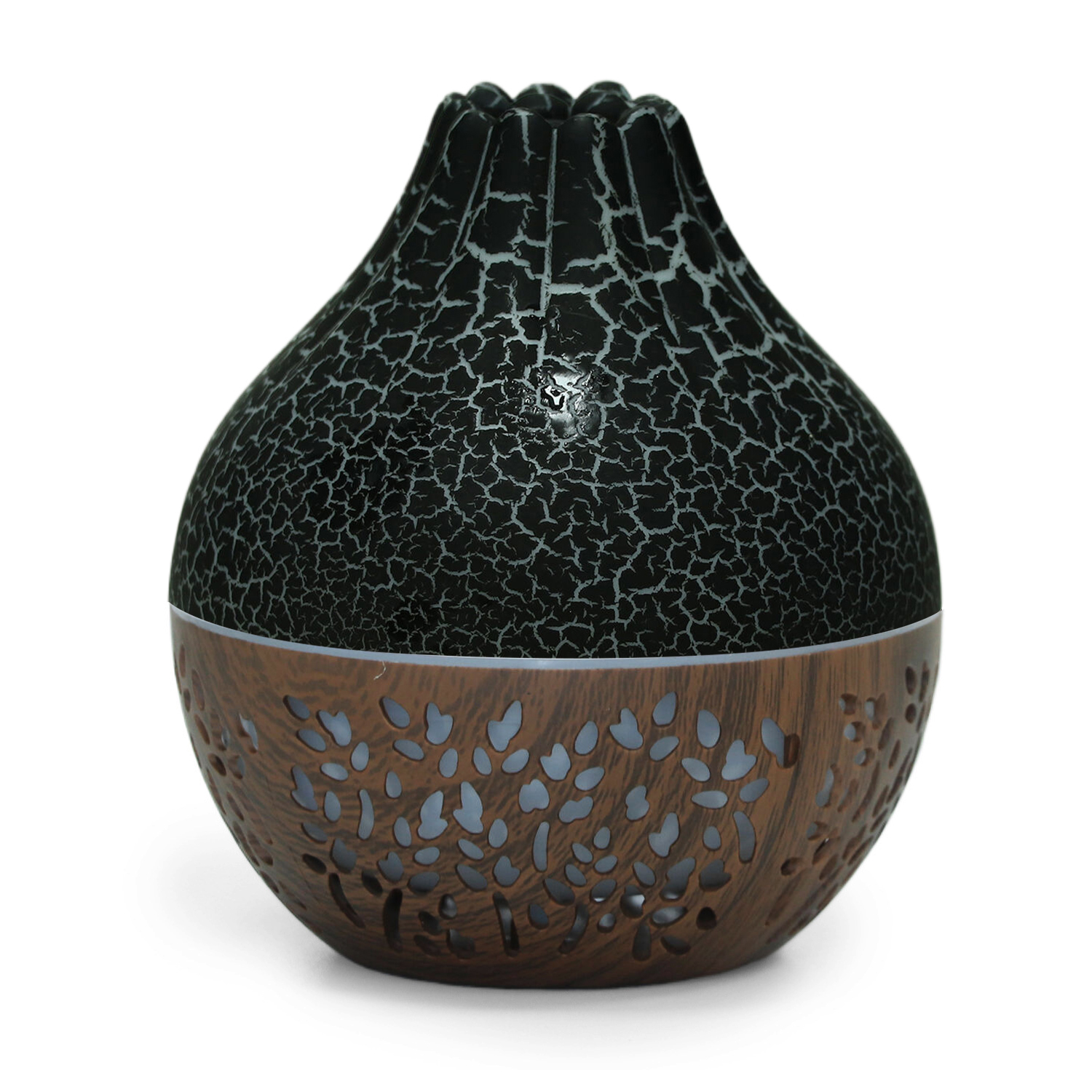 H + noir + grain de bois foncé
