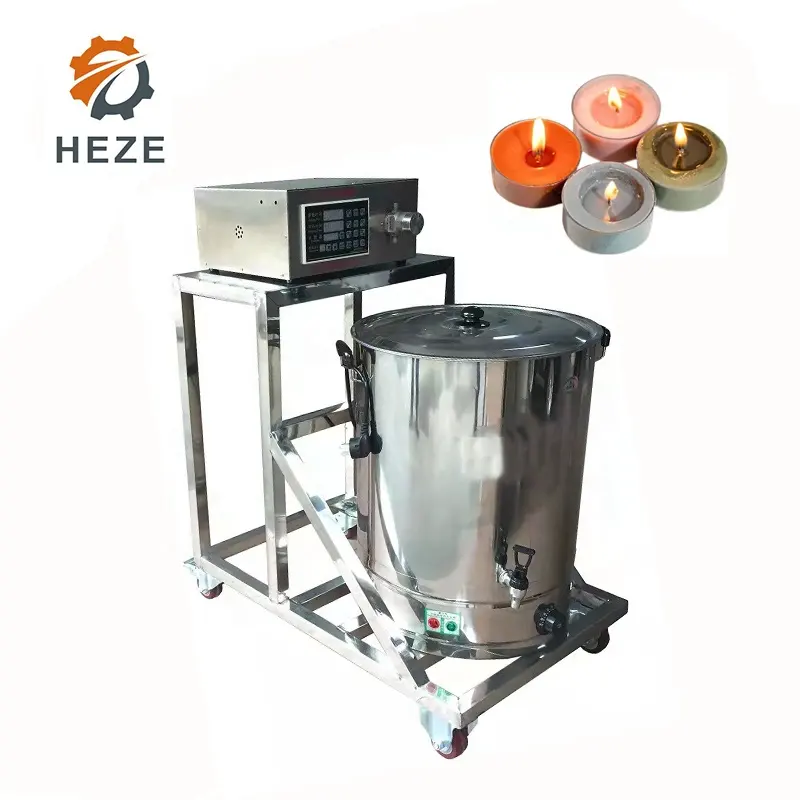 Çay ışık balmumu mum isıtıcı dolgu makinesi parafin balmumu yağı erime dolum Pot sıvı balmumu dağıtıcı ile dolum makinesi mikser