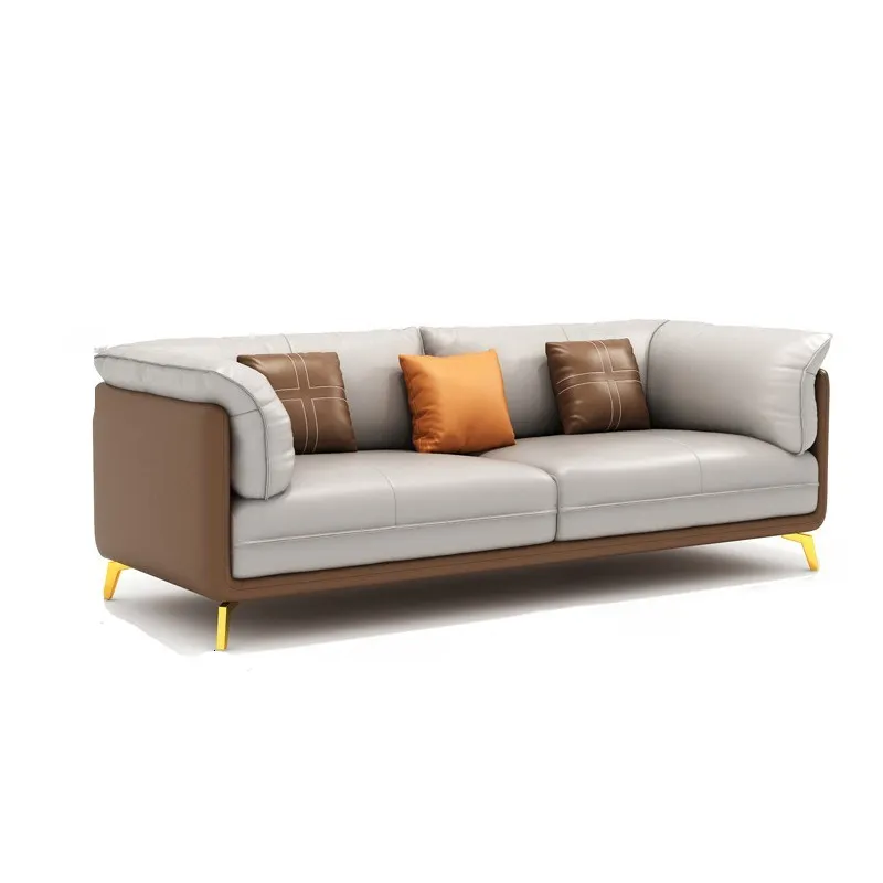 OEM ODM Reception business office divani 1 2 3 posti in pelle soggiorno ufficio reclinabile divano set