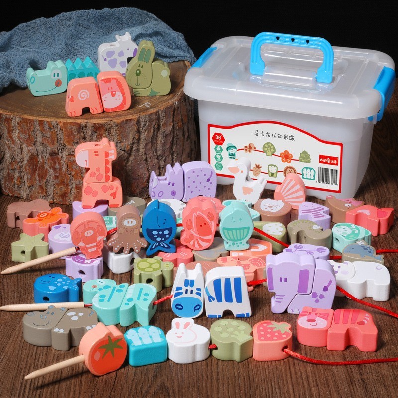 67 macaron cognitive beads (plastic box