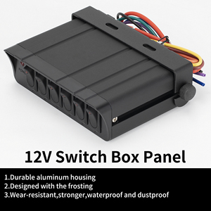 Ön kablolu 40A Max SPST açma/kapama Rocker geçiş anahtarı Panel kutusu 6 Gang 12V nokta otomatik otomotiv ışıkları için LED Rocker anahtarı kutusu - Product Image 5