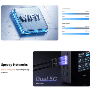 AtomMan Mini PC X7 Ti Intel Ultra 9-185H4インチスクリーン2 * USB4 2*5GRJ45カメラOculinkWin11ゲーミングPCミニコンピューターWiFi7 - Product Image 5