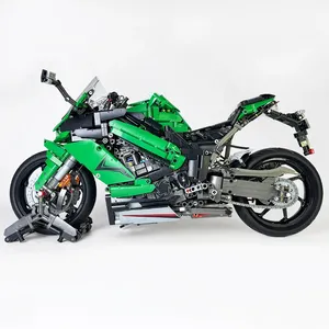 Jiestar 58053ハイテクレーシングライディングKAWASAKI NINJA 1000SXオートバイ技術セットモデルビルディングブロック車をテーマにしたおもちゃ - Product Image 2