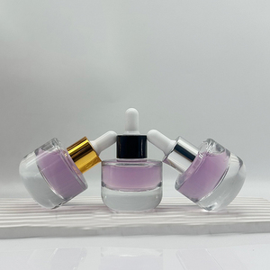 <strong>18ml</strong> Circular Camber Thick Bottom clear Glass Dropper Bottle Cosmetic Packaging Empty for Korean Skincare <strong>Perfume</strong> Olive Rose Oil - Product Image 4