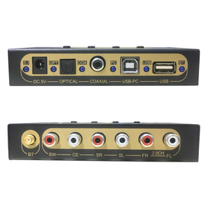 DTS 5.1 Audio Converter <strong>Decoder</strong> SPDIF Optical Coaxial PC USB Blue Tooth to 5.1 SW CE SR SL FR FL 2CH Audio <strong>Output</strong> for Amplifier