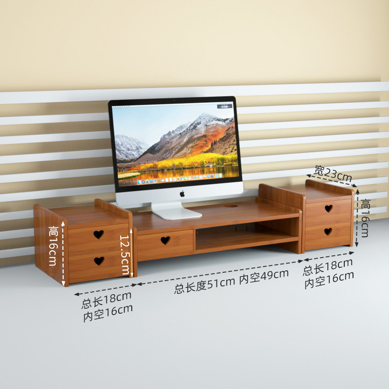 Five separate brown heart-shaped drawers
