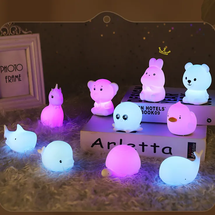 Schönes Geschenk Baby Kinderzimmer Lampe Ocean Series Badezimmer Nacht lampe Farbwechsel Silica Gel Nachtlicht