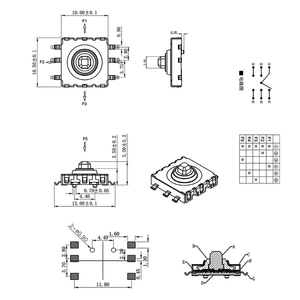 one-stop purchase support customization multifunction navigation key 12V 10*10*5mm SMD <strong>5</strong> direction <strong>switch</strong> <strong>5</strong> way <strong>switch</strong> - Product Image 2