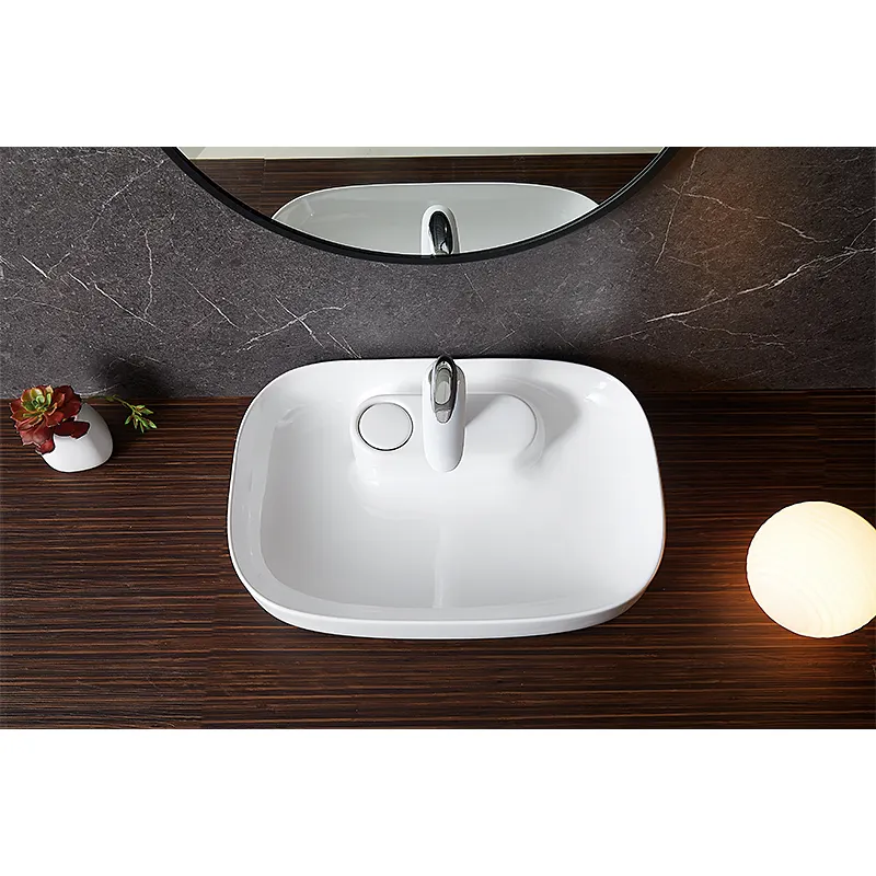 ESERO-lavabo rectangular de cerámica para baño, nuevo diseño