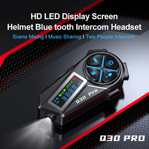 Casque de casque à écran Q30 PRO avec mixage <span class=keywords><strong>audio</strong></span> 500M pour 2 personnes et interphone moto prêt pour l'aventure - Product Image 4