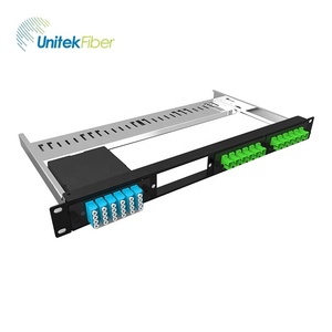 Alto rendimiento 1U 96F tipo de dibujo Marco de distribución óptica bandeja de empalme panel de conexión de fibra - Product Image 2