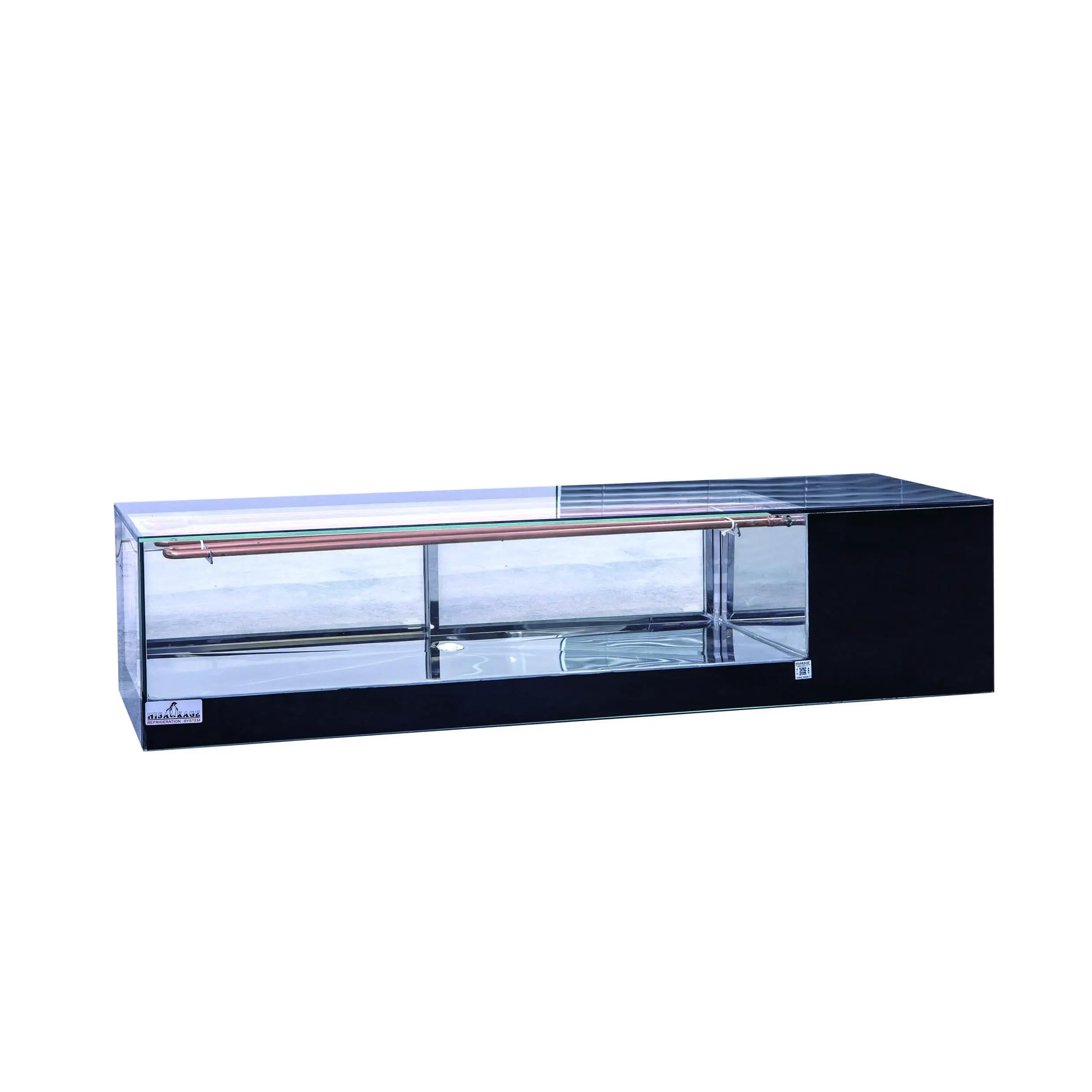 Showcase de sushi design profissional, equipamento de refrigeração comercial do armário da porta do vidro retangular DS-150L