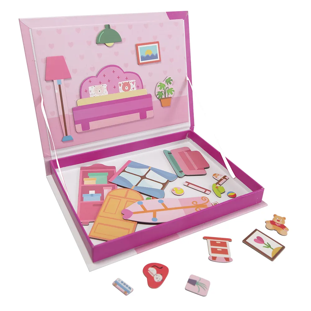 Educatief Speelgoed Magnetische Puzzels Gezicht Jurk Up Travel Game Double Side Voorschoolse Educatief Speelgoed Voor Kinderen