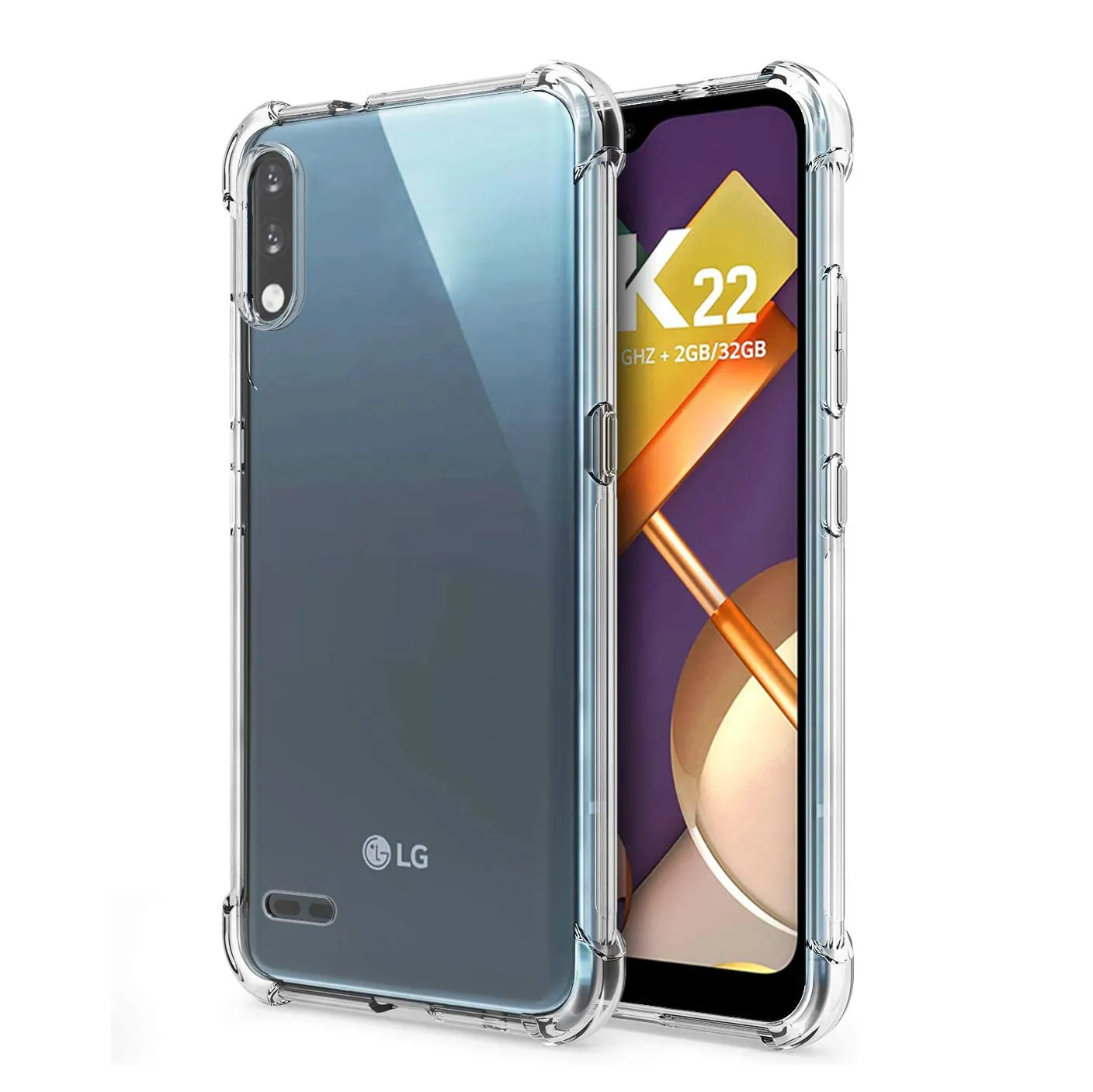 Tschick 1.5mm şeffaf temizle telefon LG kılıfı K92 K62 K52 K42 K22 artı kadife 5G hava yastığı köşeleri yumuşak silikon kapak