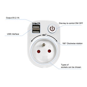 Adaptador de toma de corriente USB de enchufe múltiple - Product Image 4