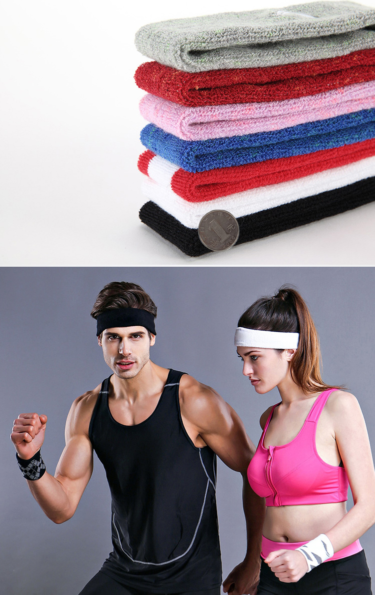 NATUDON 2022 Custom Logo Tennis Badminton Beauty Gym Head Sweat Band Sport Yoga Headbands