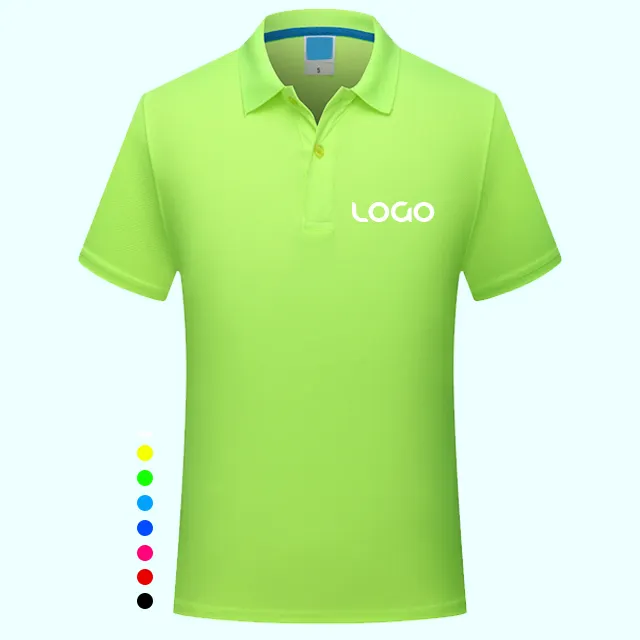 Groothandel Polyester Droog Fit Sneldrogende Unisex Korte Mouw Plain Polo Shirt Custom Logo Geborduurde Polo T Shirts