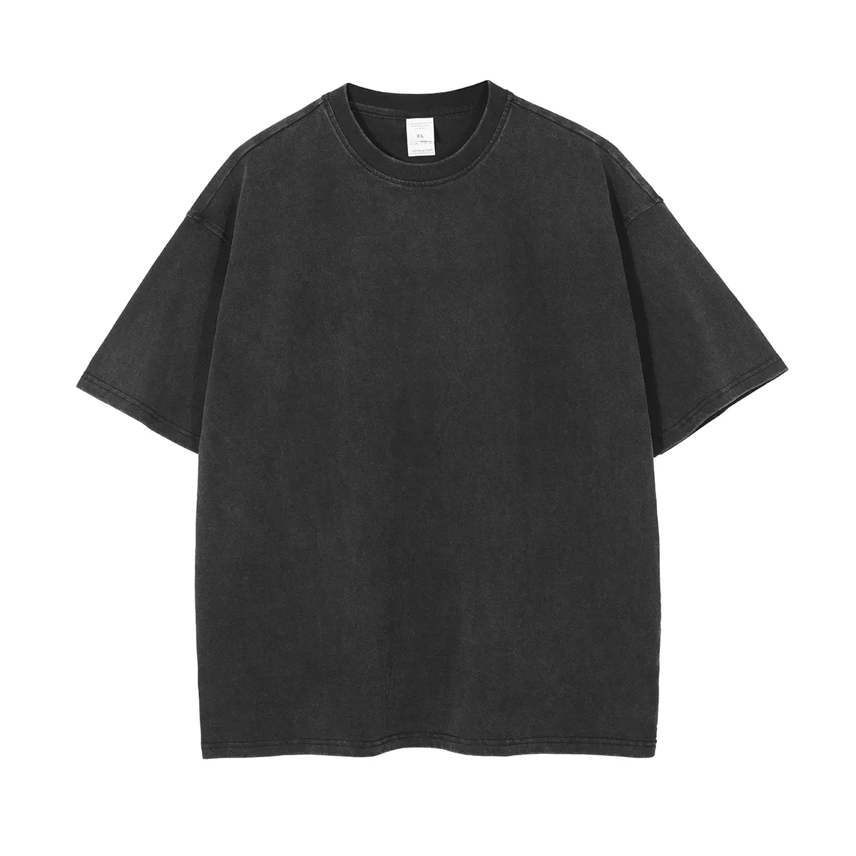 Camiseta masculina vintage lavada de alta qualidade, camiseta grande de algodão liso, personalizada, solta, 100% algodão