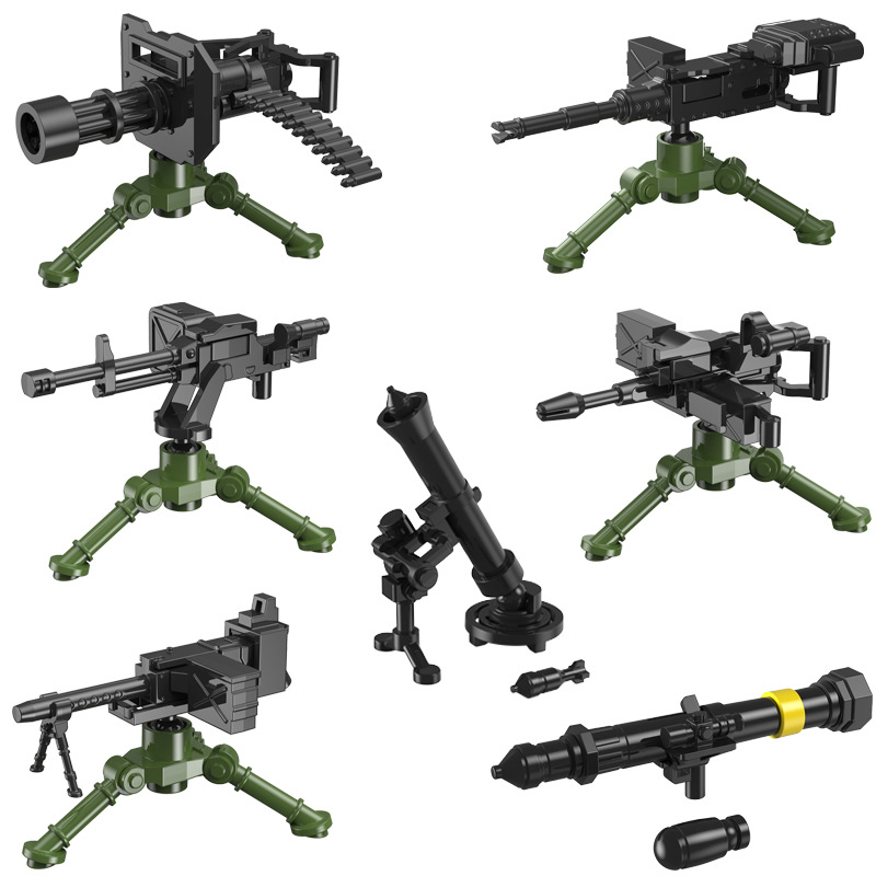Sept en un mitraillette-vert