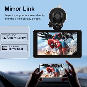 Apple CarPlay ile kablosuz akıllı araba ekran araba Stereo oyna ve Android oto 7 ''tüm arabalar için geri görüş kamerası ile monitör - Product Image 5