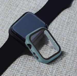 2in1 izle vaka + temperli cam ekran koruyucu için apple watch 7 41mm 45mm 44mm 42mm 40mm 38mm ekran koruyucu ile - Product Image 4