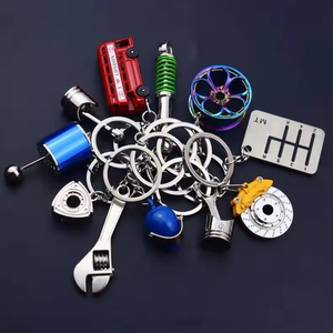Automotive Car Parts Set <strong>Key</strong> Chain MINI Auto PistonDisc Brake Rotor <strong>Turbo</strong> Metal Keychain for Promotion Gift Keyring