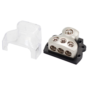 1x 0 Gauge in / 3X <strong>4</strong> Gauge Out Amp Power Distribution Ground <strong>Distributor</strong> Connecting Block 3 Way Power Distribution Block for Car - Product Image 1