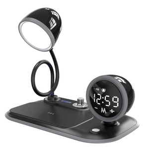 LAIMODA Customized Wireless Charger 3 in 1 <strong>Lamp</strong> Wireless Charger Magnetic Multi Functional Audio Clock With Display Screen - Product Image 3