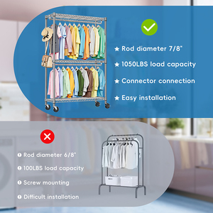 MZG rak Tampilan sepatu dapur tiga lapis, rak mantel berdiri lantai baja karbon gantung dengan gantungan manekin - Product Image 5