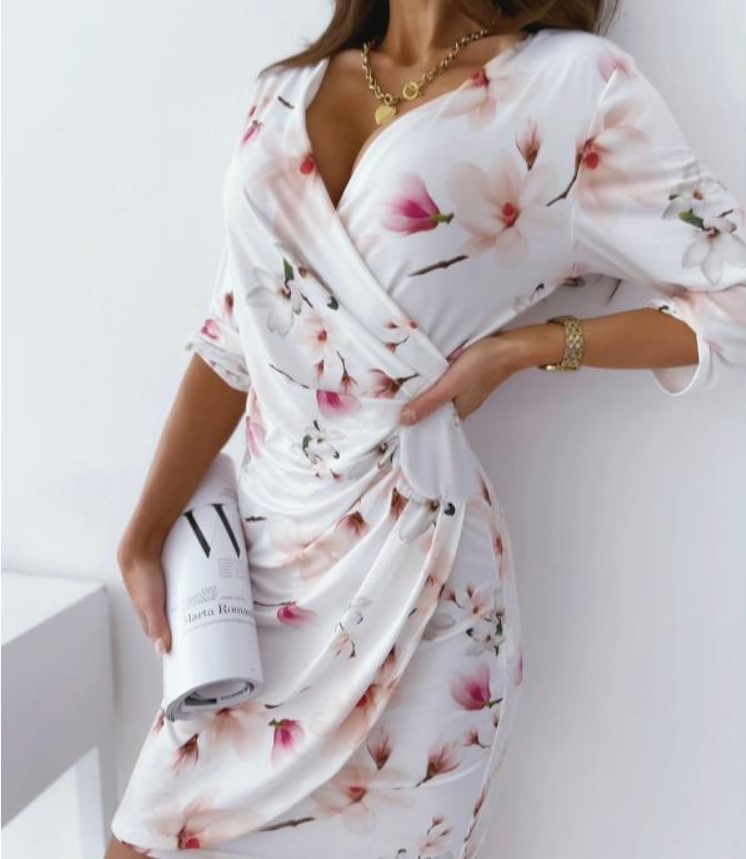 Summer Plus Size Magicmk Women Casual Dress Party Office Street Wear Print Floral Dresses