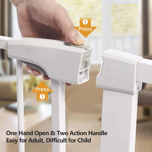 Khoan miễn phí có thể thu vào cổng chó cho cầu thang cửa vật nuôi hộ Lan Tôn sóng chất lượng cao kim loại + ABS bé an toàn cổng chơi cổng - Product Image 2