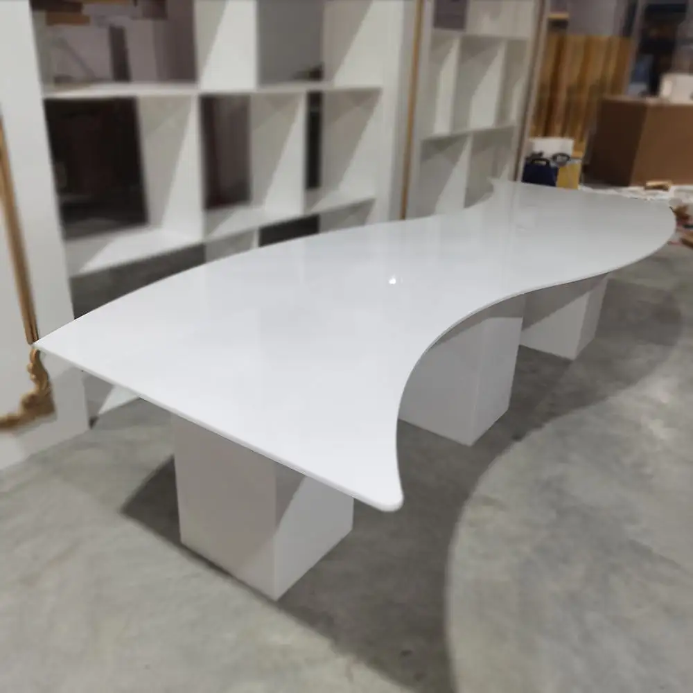 Wholesale Modern Design Idea Top Gloss White mdf Dinning Table Cake Bar Table for Wedding Party Decorations