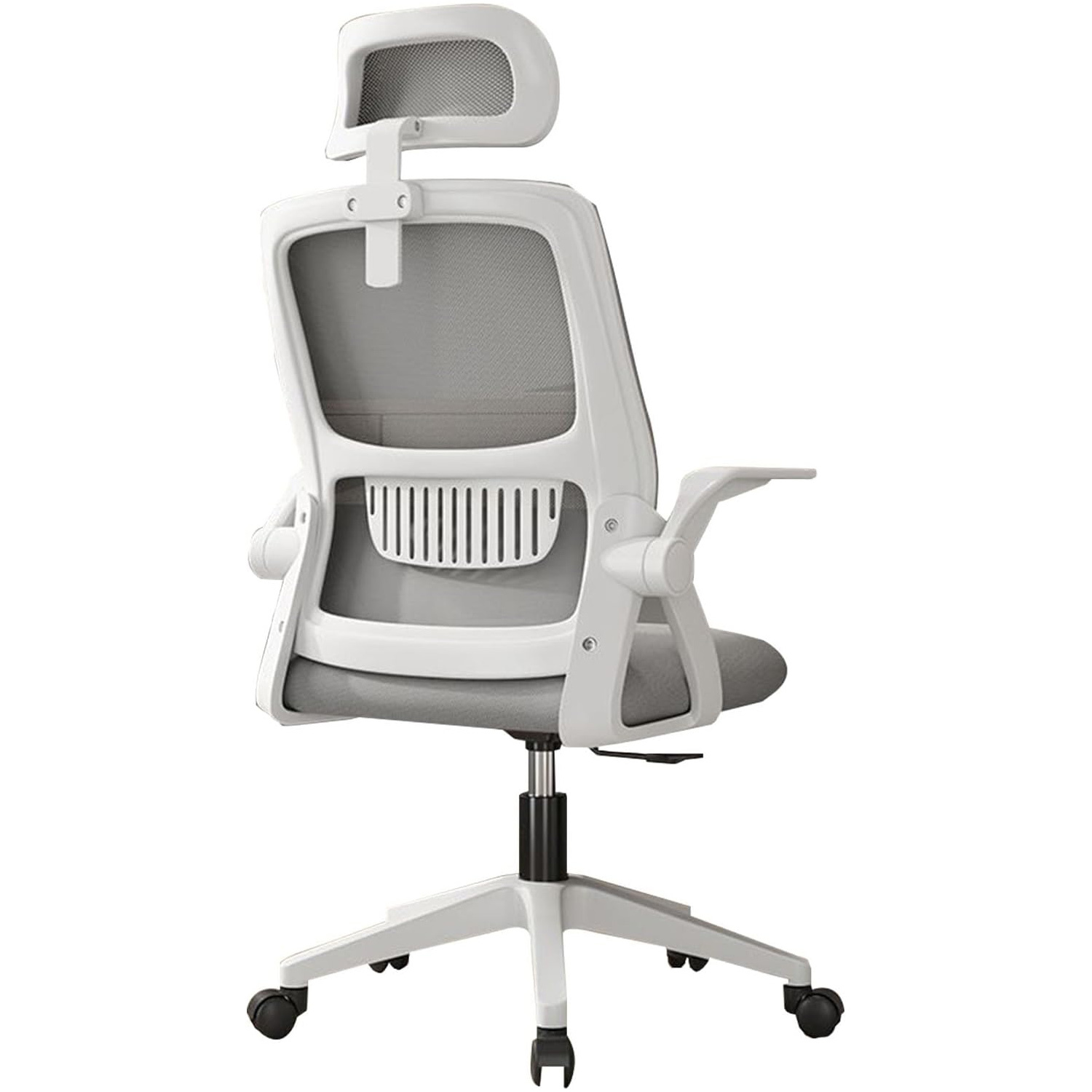 White frame black mesh/white frame gray mesh