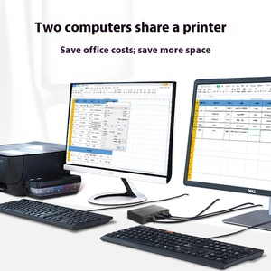 4-Port <strong>USB</strong> <strong>Printer</strong> Sharing Switch Box 4x1 <strong>USB</strong> 2.0 Manual Selector Hub <strong>Printers</strong> Scanners Plug Play Multi-PC Peripheral Switcher - Product Image 4