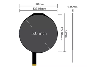 5 Zoll runde ips tft lcd Anzeige modul 5 "1080*1080 kreisförmige lcd Anzeige feld alle Betrachtung winkel mit MIPI-Schnitts telle - Product Image 3