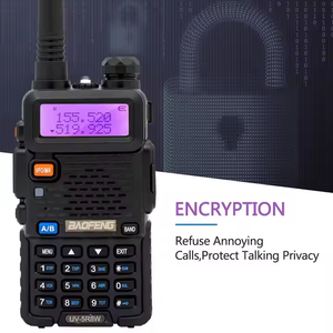 Baofeng-Radio de mano bidireccional de doble banda analógica, interfono sellado de 8W de plástico negro, Walkie Talkie con modulación FM - Product Image 3