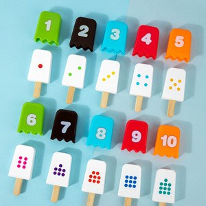 教育木制模拟数字冰淇淋学习计数玩具数学教学儿童幼儿园 - Product Image 2