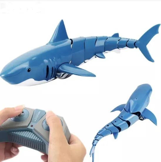 Requin télécommandé 2.4g Simulation électrique poisson Rc 20 Minutes batterie Rechargeable eau piscine jouets pour enfants