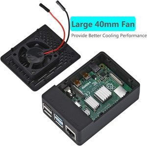 Лидер продаж, чехол для Raspberry Pi 4 с вентилятором ABS с охлаждающим вентилятором, простой съемный верхний чехол для Pi 4 модели B/ 4B - Product Image 6