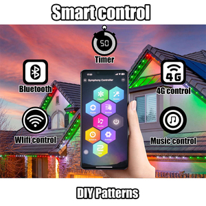 Luci per esterni 100ft Smart Wifi 2811 di controllo programmabile Pixel luce Led illuminazione permanente per le vacanze